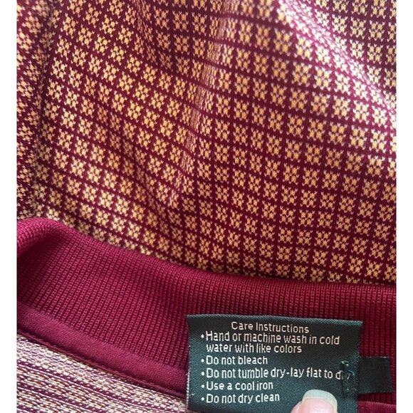 Masters Golf Clubhouse Collection Men's Polo Shirt L Burgundy Masters Golf Logo - Picture 7 of 7